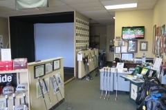 View of Golf Rx's Full Swing Golf Simulator and store